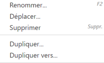 Renommer/déplacer/supprimer